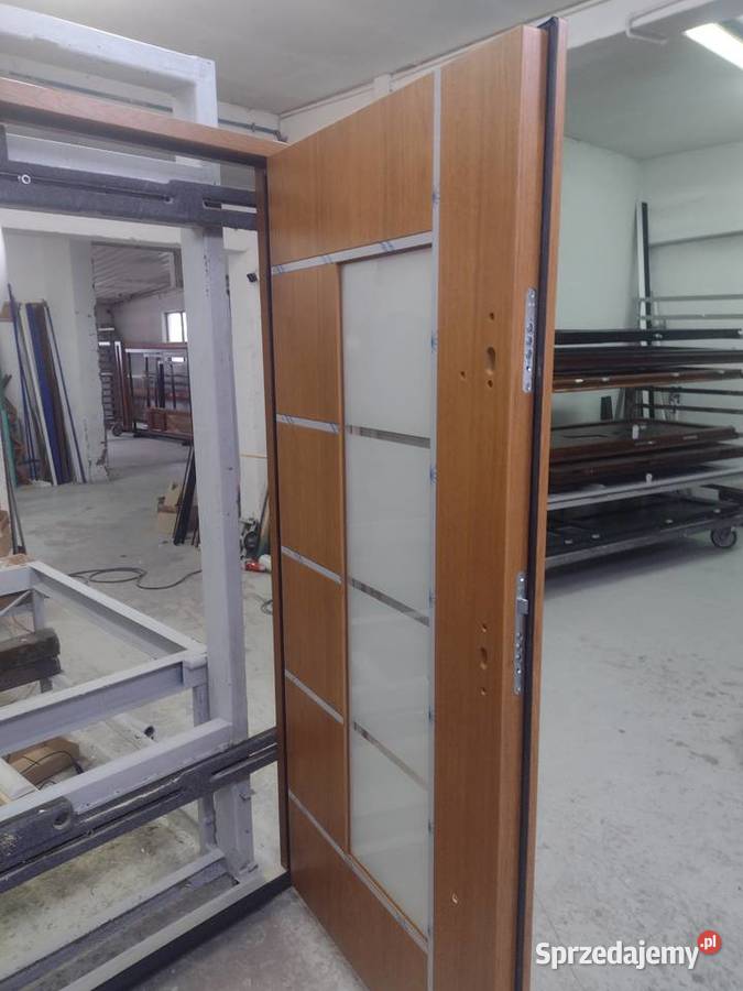 Drzwi zewnętrzne drewniane z dostawką pomorskie Kościerzyna