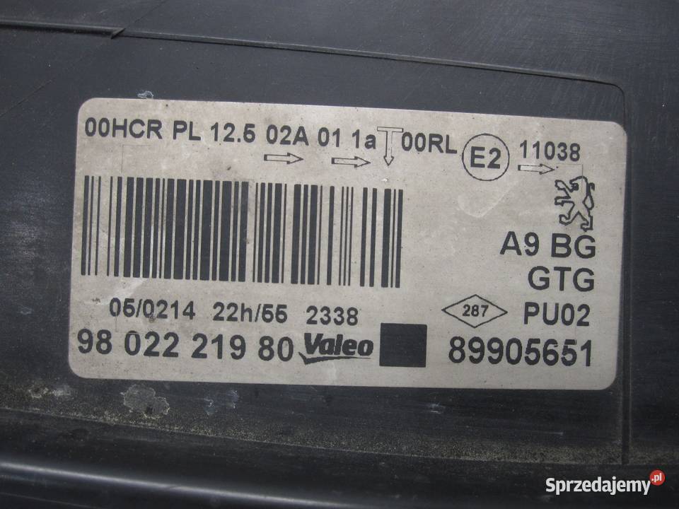 PEUGEOT 208 I 14r lampa lewa przód ANGLIK Kielce