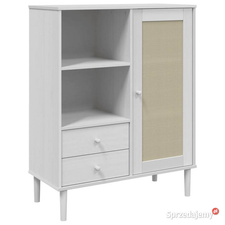 Szafka SENJA imitacja rattanu biała 90x40x112 mazowieckie Warszawa sprzedam
