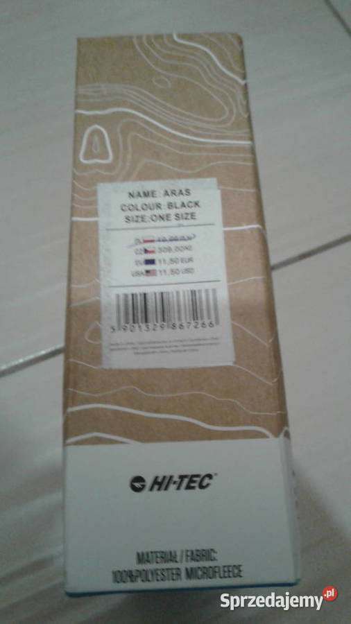 Komin czarny HI TEC polarowy nowy