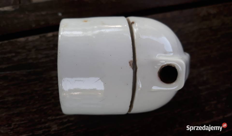 Przedwojenna 7 porcelanowa oprawa żarówki stan