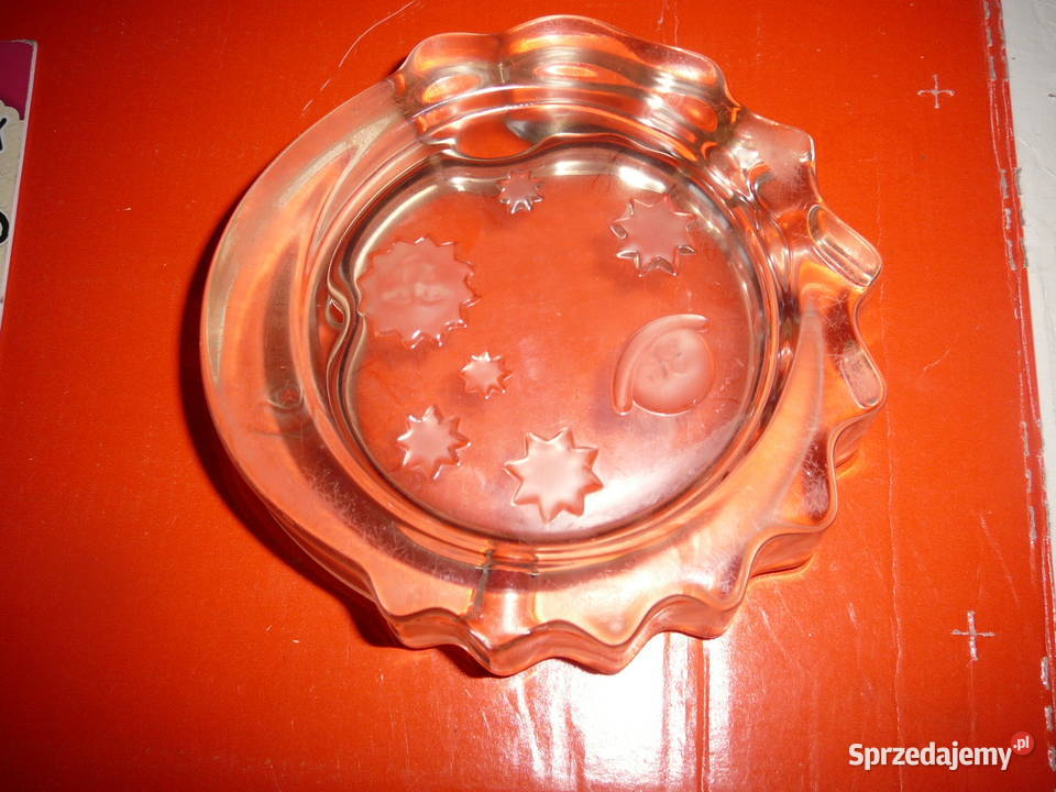 popielniczka stara księżyc i gwiazdy szkło dolnośląskie Wrocław sprzedam