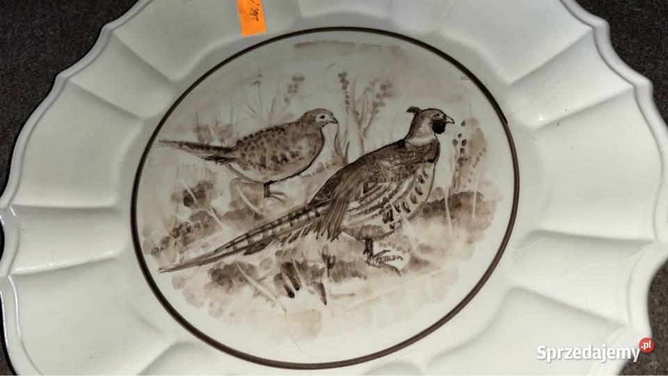 Patera Z bukietem Biała Porcelana i szkło Gdańsk sprzedam