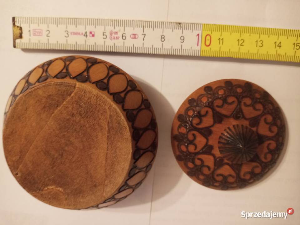 Szkatułka drewniana PRL