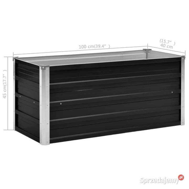 Podwyższona donica antracyt 100x40x45 mazowieckie Warszawa
