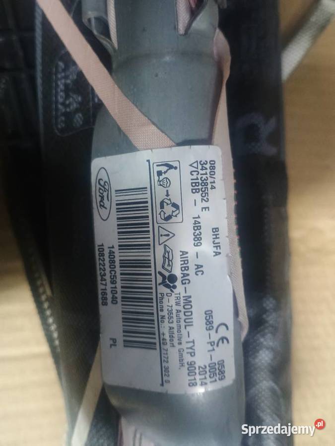 Kurtyny airbag fiesta mk7 małopolskie Dąbrowa Tarnowska
