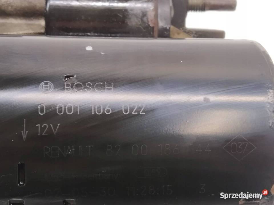 ROZRUSZNIK 8200186144 0001106022 18 16V Renault Układ elektryczny silnika Części samochodowe sprzedam