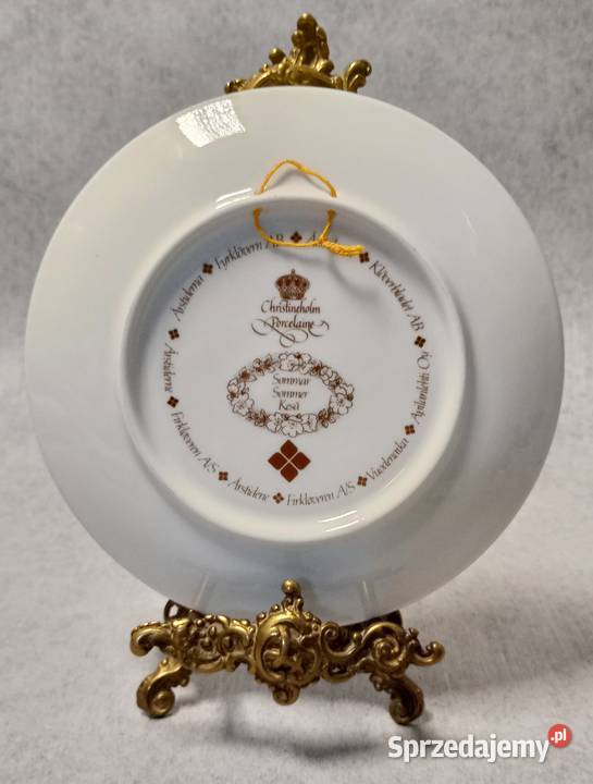 PORCELANOWY KOLEKCJONERSKI TALERZ Christineholm Augustów