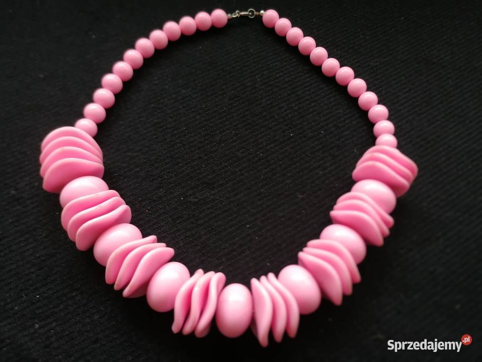 Korale różowenaszyjnik długość 20