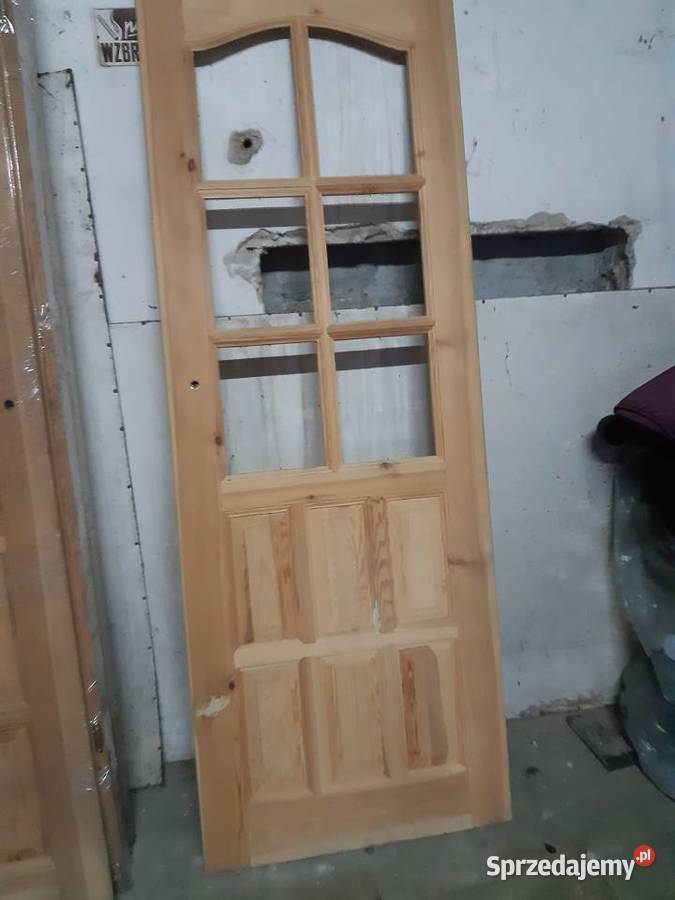 Drzwi drewniane wewnętrzne sosnowe 70P pokojowe sprzedam