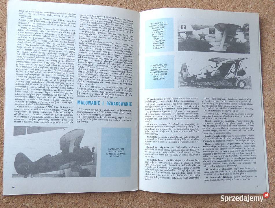 W Kowalski Samolot myśliwski I153 militaria, broń, wojskowość Warszawa