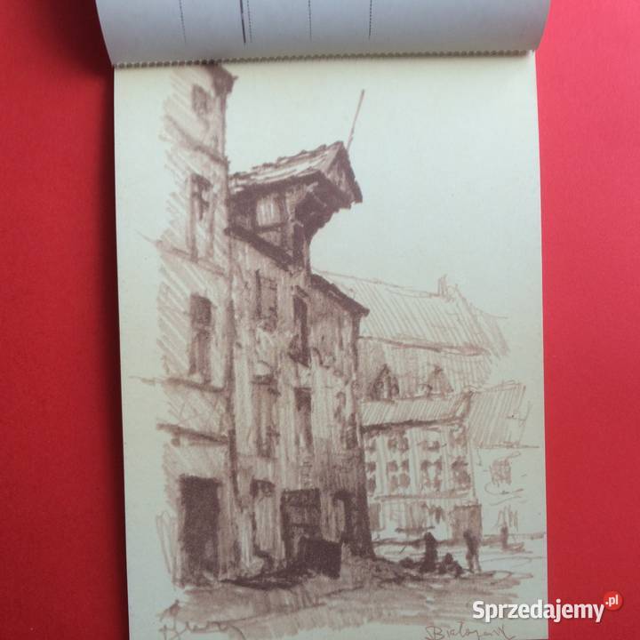 1501 Zestaw Widokówek Grafika Antykwariat