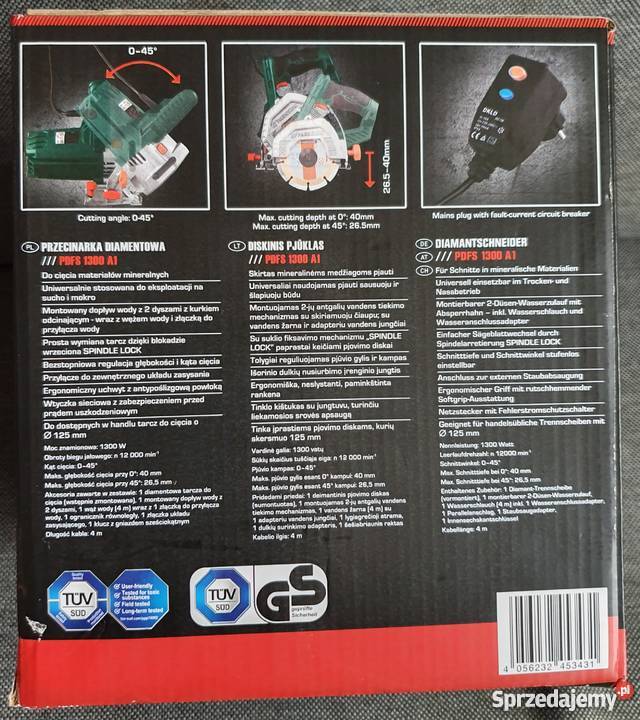 Przecinarka diamentowa do płytek Parkside Elektryczne Nowy Sącz