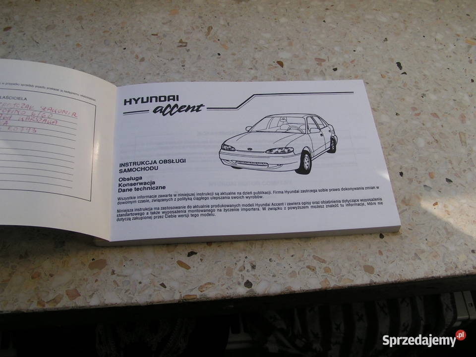 Polska Instrukcja HYUNDAI ACCENT Warszawa