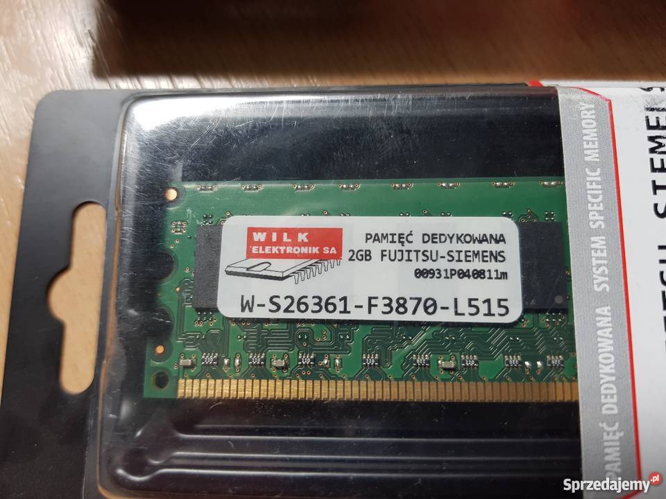 NOWY RAM FUJITSU SIEMENS 2GB DDR2 800MHZ ECC Elektronika Tarnowo Podgórne sprzedam