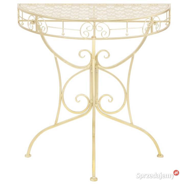 vidaXL Półokrągły stolik vintage metalowy 72 x