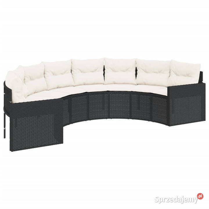 Sofa ogrodowa stolik i poduszki półokrągła mazowieckie