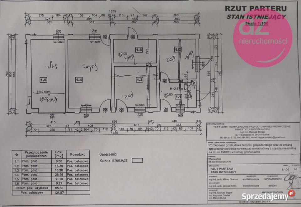 Budynek gospodarczy z projektem warsztatlokal