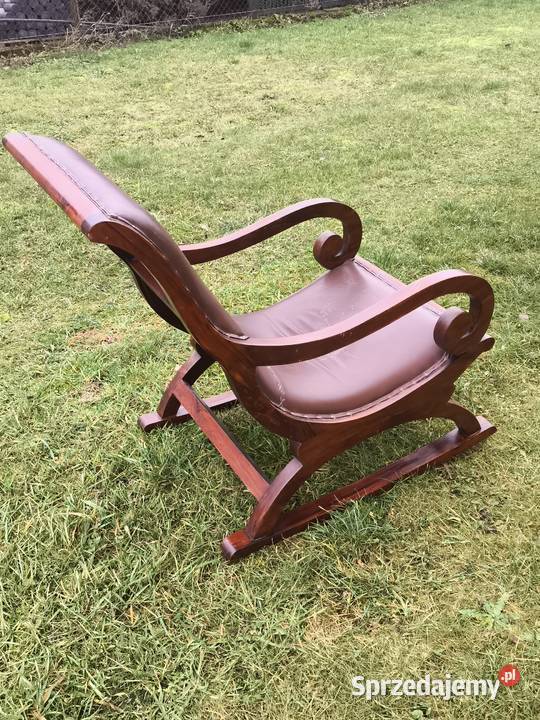 Fotel bujany retro skóra Antyki, Sztuka, Kolekcje mazowieckie Radom
