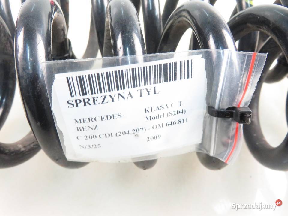 SPRĘŻYNA TYŁ MERCEDES KLASA C204 200 CDI OM