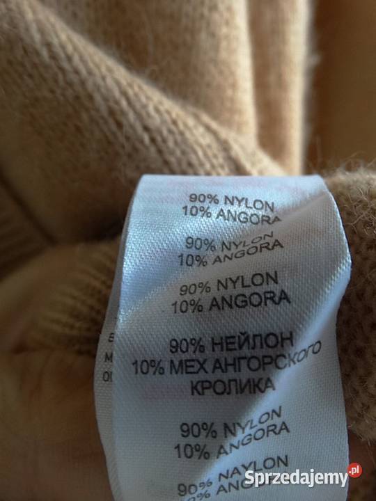 Sweter Kardigan z Angorą Długi Rozpinany