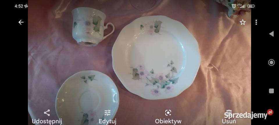 Duży zestaw śniadaniowy filiżanka porcelana Antyki, Sztuka, Kolekcje Wrocław