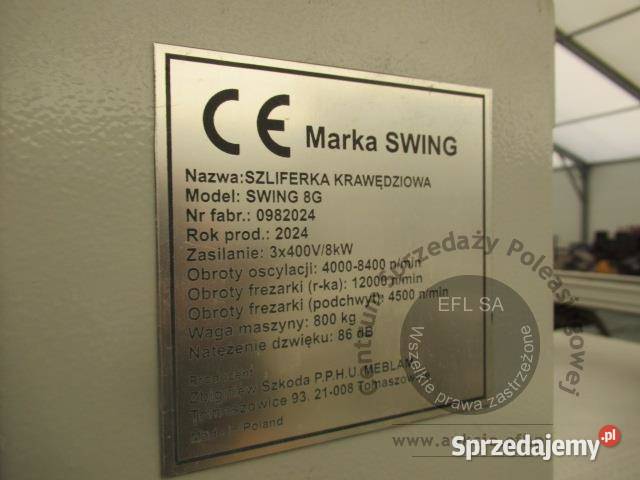 Szlifierka krawędziowa MEBLAM SWIN 8G 2024r dolnośląskie Magnice