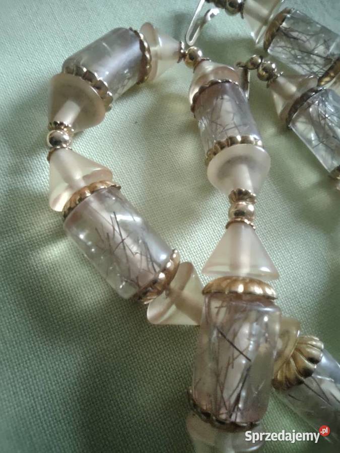 Piękne stare francuskie korale naszyjnik lucite Gniezno