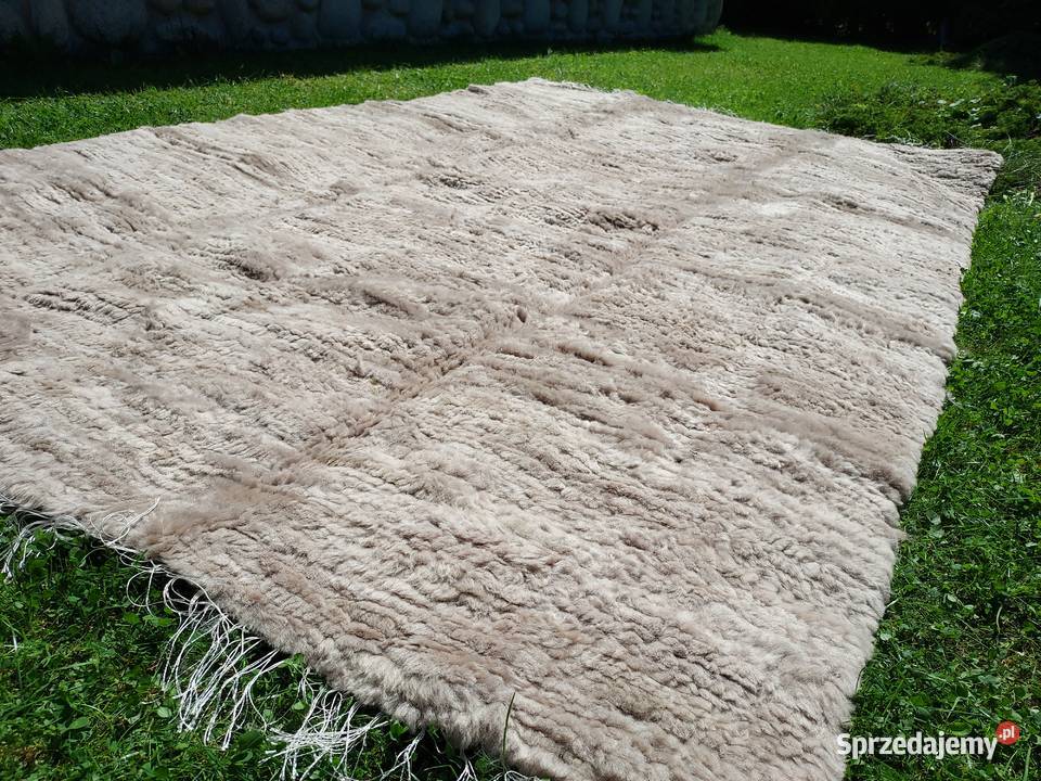 Dywan Tkany 3x2 Narzuta XXXL Wełna Naturalna