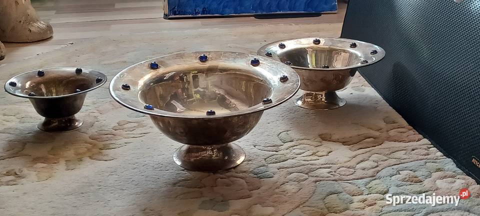 ZABYTKOWE POSREBRZANE 3 MISY INDYJSKIE 250ZL Swarzędz