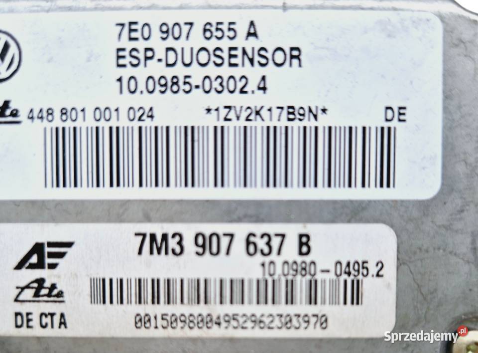 CZUJNIK MODUŁ SENSOR ESP SHARAN ALHAMBRA GALAXY osobowe Układ ABS i ESP