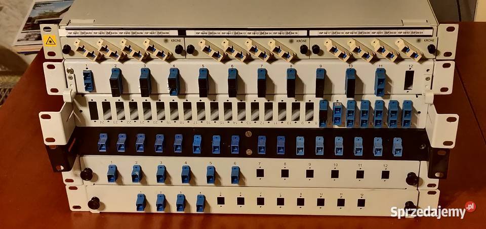 Zestaw przełącznic światłowodowych RACK 19 KRONE Wólka Brzózka