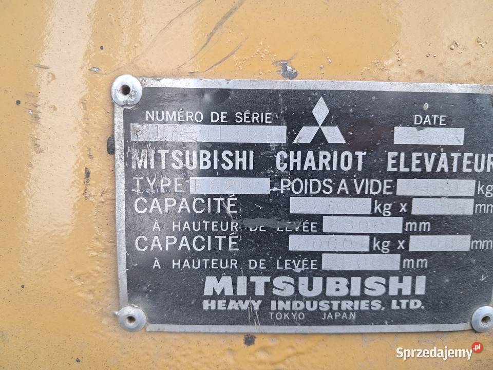 Wózek widłowy Mitsubishi FG 20 Wózki widłowe Konin