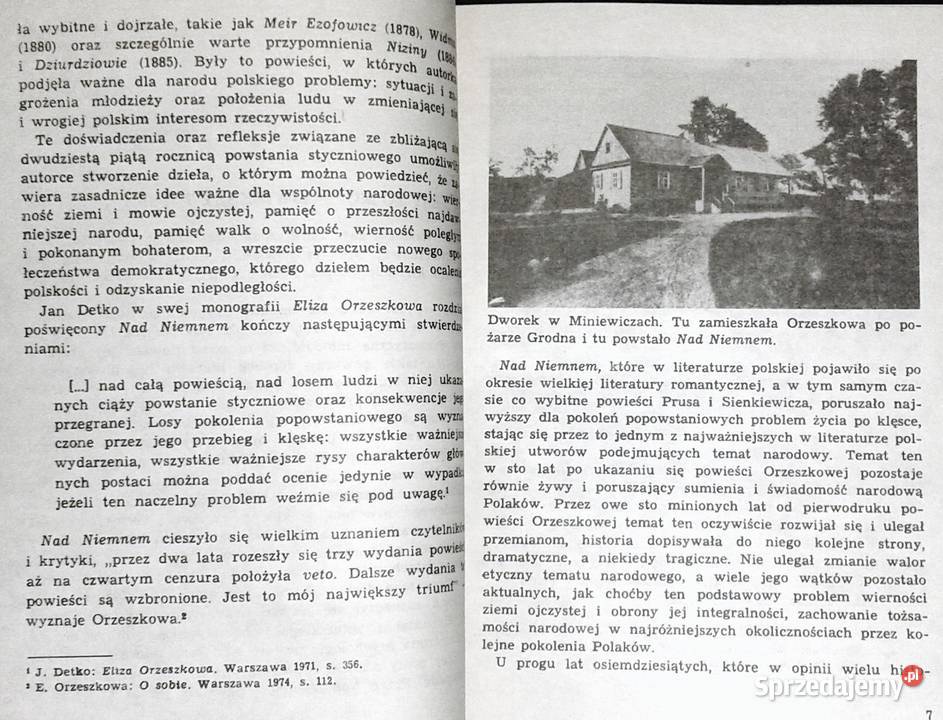 Niemnem Elizy Orzeszkowej Krystyna i Lech lubelskie sprzedam