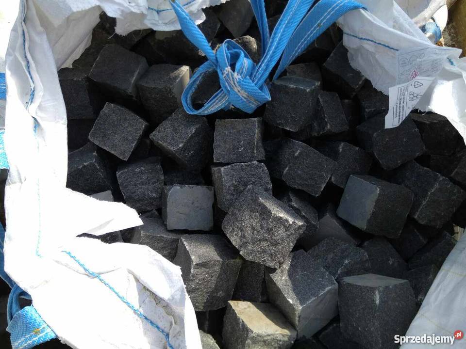 Kostka granitowa łupana CZARNA Gabro 811 mazowieckie Marki sprzedam