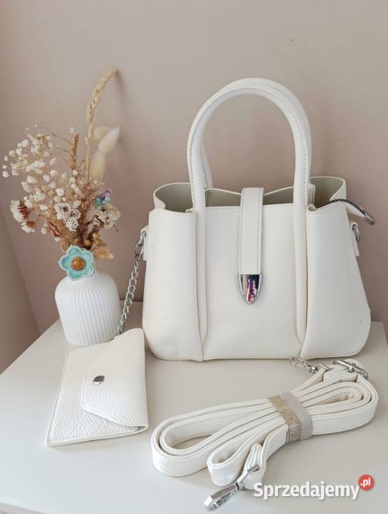 Torebka do ręki ecru z portfelem prezent na 23cm wielkopolskie Żabiczyn