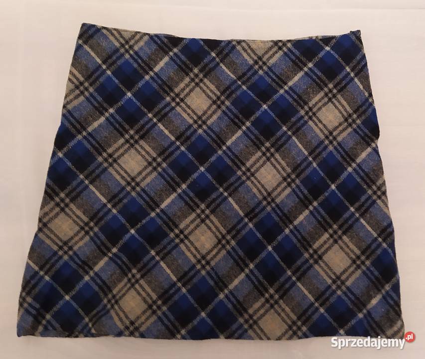 Spódnica damska wełniana NIEBIESKA kolorowy Hajnówka sprzedam