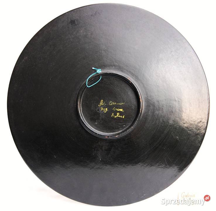 Drewniany malowany talerz do powieszenia lubelskie Lublin