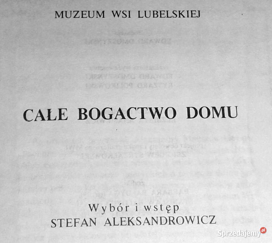 Całe bogactwo domu Wiersze o domu Stefan Chełm sprzedam