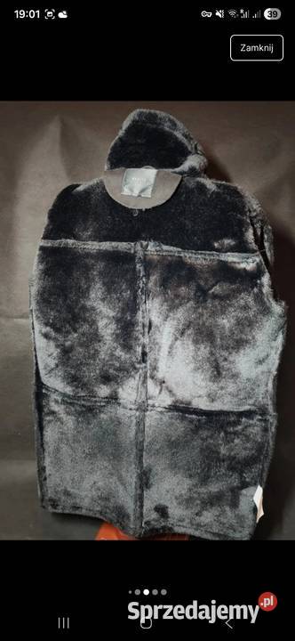 Płaszcz Stylowy Płaszcz ze sztucznym futerkiem Tworzywo skóropodobne  Oława