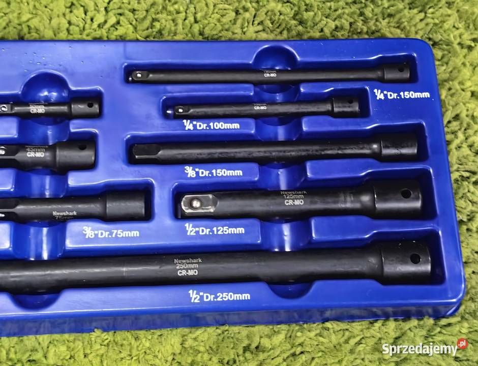 zestaw przedłużek udarowych 9 el nowe DPD Inczew sprzedam