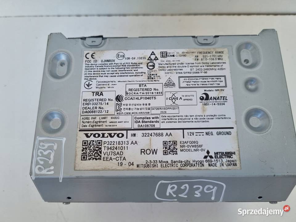 RADIO Volvo XC90 II V90 II S90 II 32247688AA lubelskie Rudka