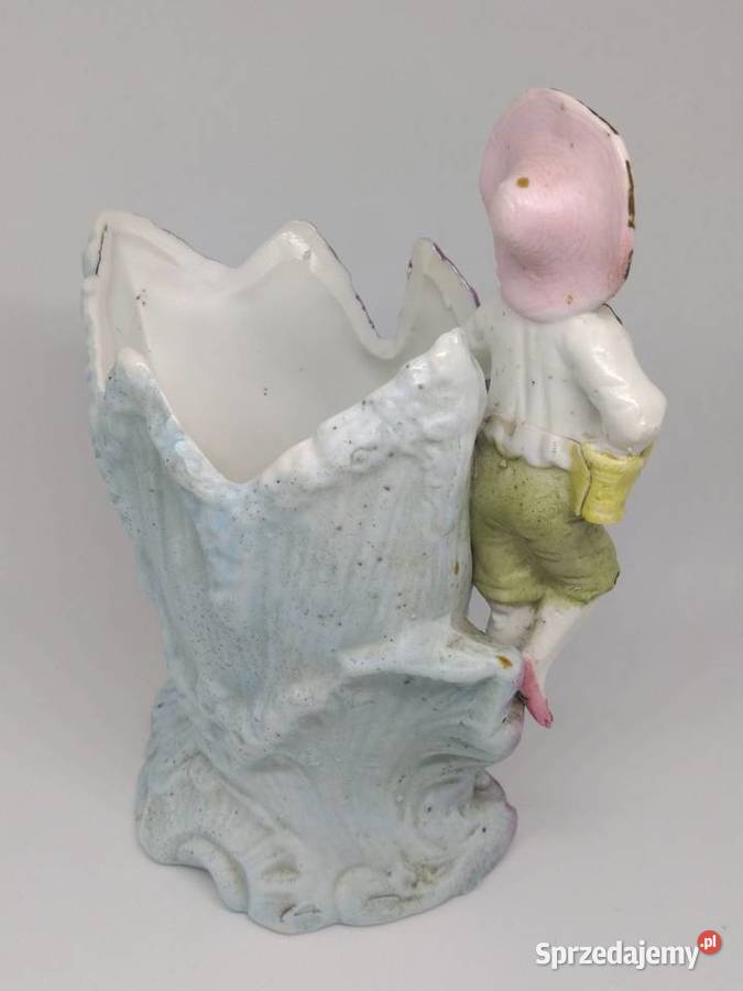 Biskwitowy wazonik figuralny