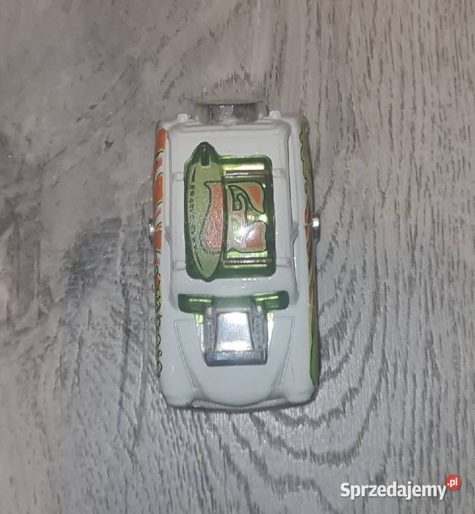 Autko samochód resorak Hot Wheels biało zielony 3 lata+ Łódź sprzedam