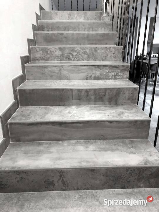 Płytki na schody 30x60 beton SZARY GRAFIT