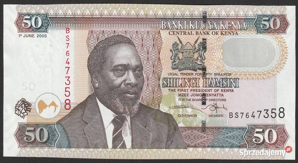 KENIA 50 SHILLING 2005 STAN BANKOWY UNC łódzkie Łódź