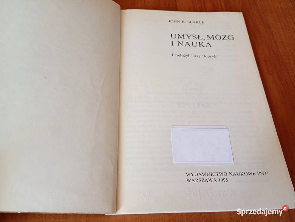 Umysł mózg i nauka John R Searle przeł Jerzy Gdańsk