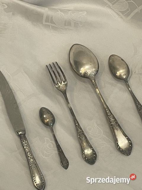 Zestaw zabytkowych sztućców platerowanych Fraget małopolskie Kraków
