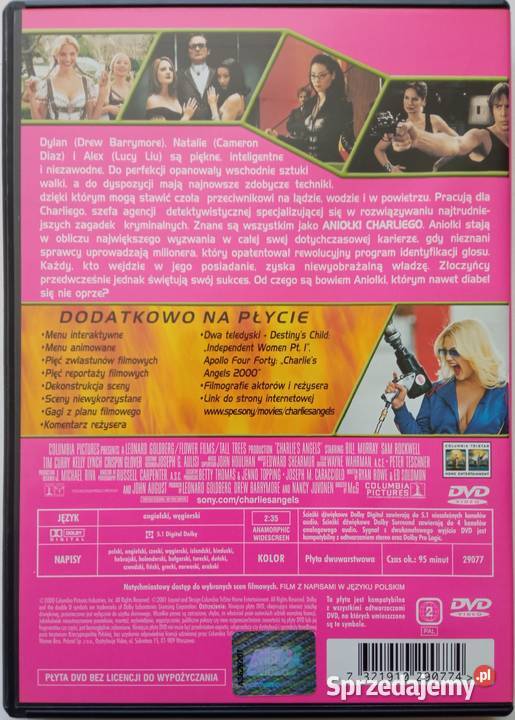 Aniołki Charliego 12 2DVD Cameron Diaz Lucy Liu Łódź sprzedam