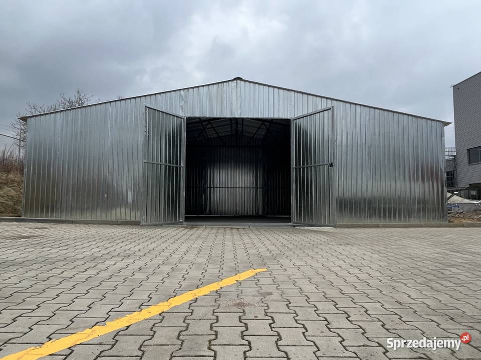Garaż blaszany ocynkowy 7x5 brama dwuskrzydłowa Sprzedaż sprzedam